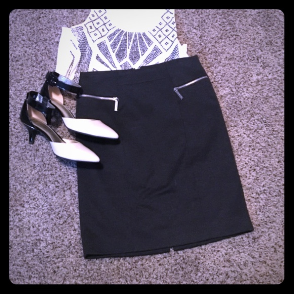 Michael Kors Charcoal Double Zip Skirt